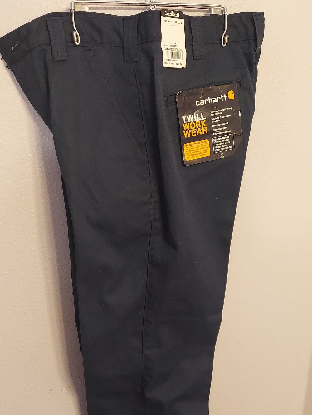 Carhartt Navy Twill Work Wear Pants Sz 32x34 NWT Unisex!